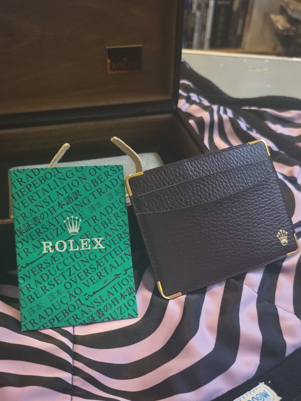 Rolex Brown Leather Case with Gold Lettering With Card Holder and Certificate - Picture 8 of 10